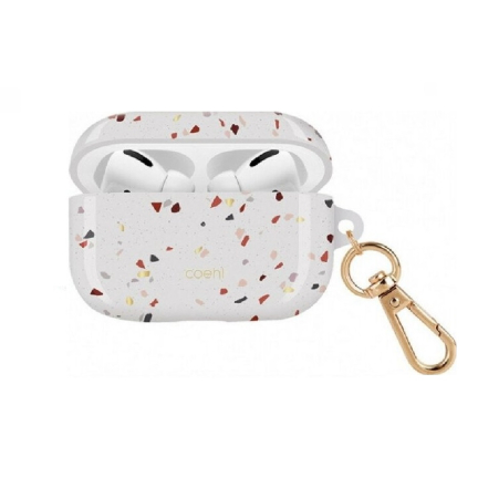Чехол AirPods Pro 2 Uniq COEHL Terrazzo Sandstone Sandstone (Белый)
