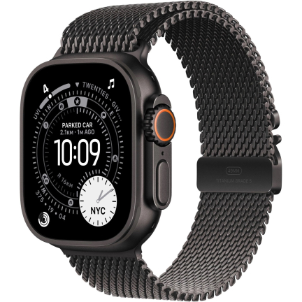 Apple Watch Ultra 3 (2025) 49mm Black Titanium Case / Black Titanium Milanese Loop