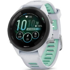 Garmin Forerunner 265S Black Bezel/Whitestone Case and Whitestone/Neo Tropic Silicone Band 42 mm (010-02810-14)